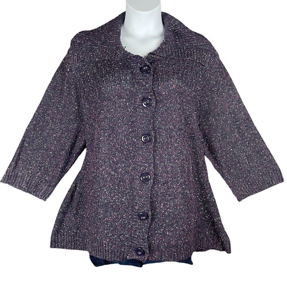 Catherines Cardigan Sweater Womens 3X Work Office Capsule Everyday Minimal Cozy